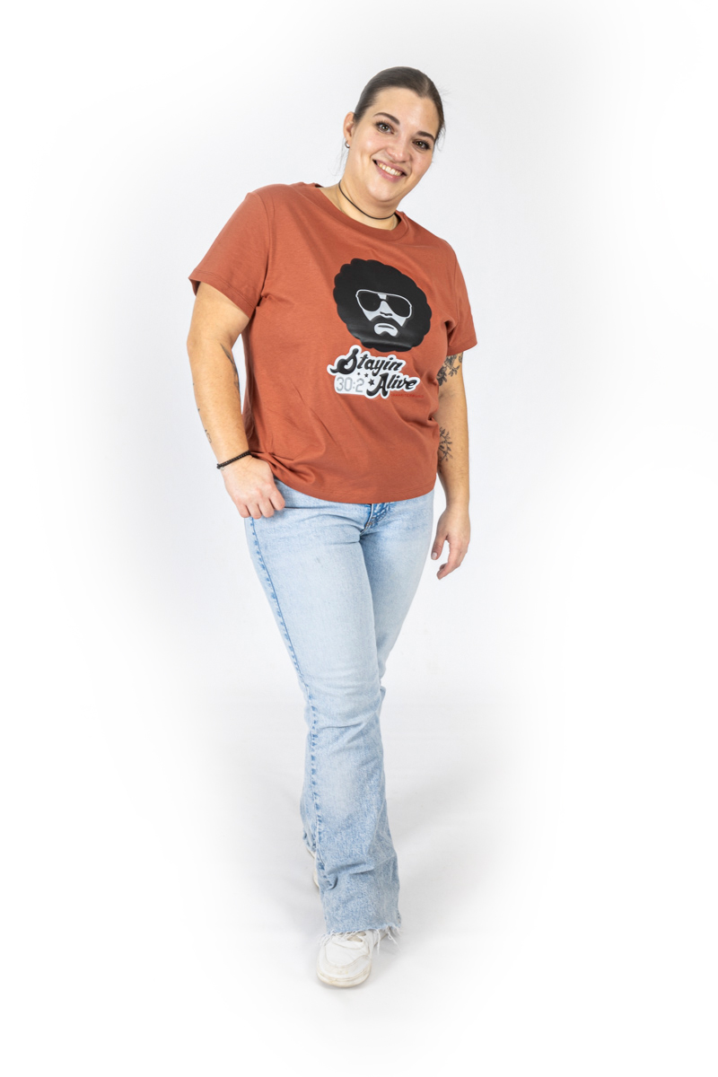 ASB&Ouml; T-Shirt Stayin&acute;Alive - Damen in Heritage Brown